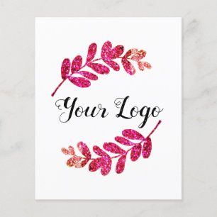 simple custom blue purple black leaves add logo t flyer