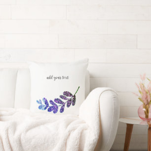 simple custom blue purple black leaves add your cushion