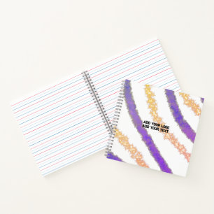 simple custom blue purple black leaves add your t notebook