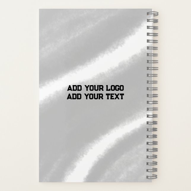 simple custom blue purple black leaves add your  t notebook (Back)