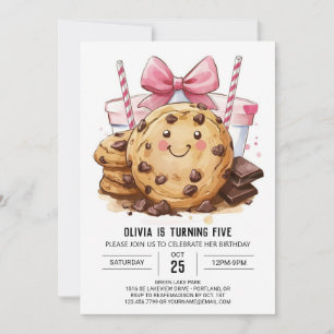 Simple Custom Bohemian Cookies Birthday Invitation
