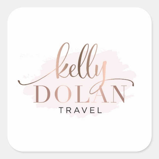 Simple Custom Business Add Your Own Logo Square Sticker (Front)