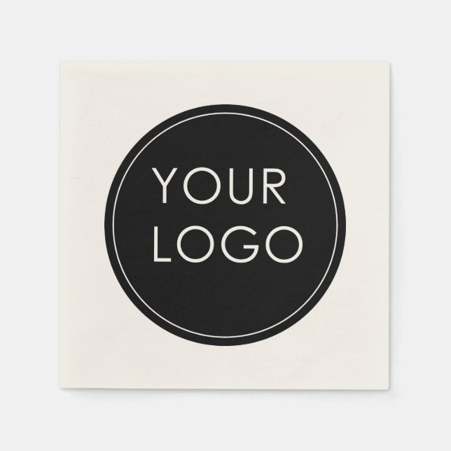 Simple Custom Business Company Logo  Napkin (Front)