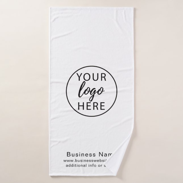 Simple Custom Business Logo Corporate Bath Towel (Bath Towel)