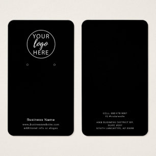 Simple Custom Business Logo Earring Display Card