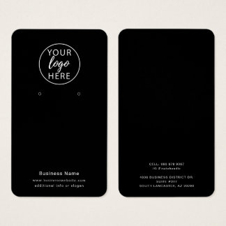 Simple Custom Business Logo Earring Display Card