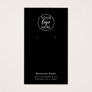 Simple Custom Business Logo Earrings Display Card