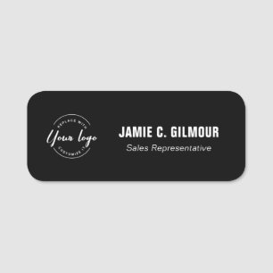 Simple Custom Business logo Employee Custom  Name Tag