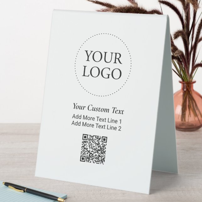 Simple Custom Business Logo QR Code Promotional (In SItu (Table))