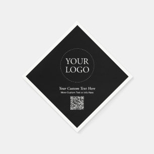 Simple Custom Business Logo QR Code Promotional Napkin