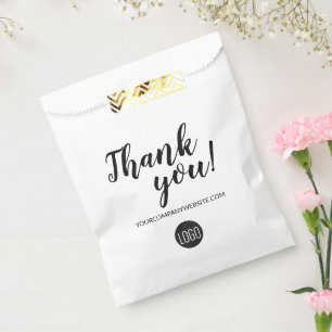Simple Custom Business Logo Thank You  Favour Bags