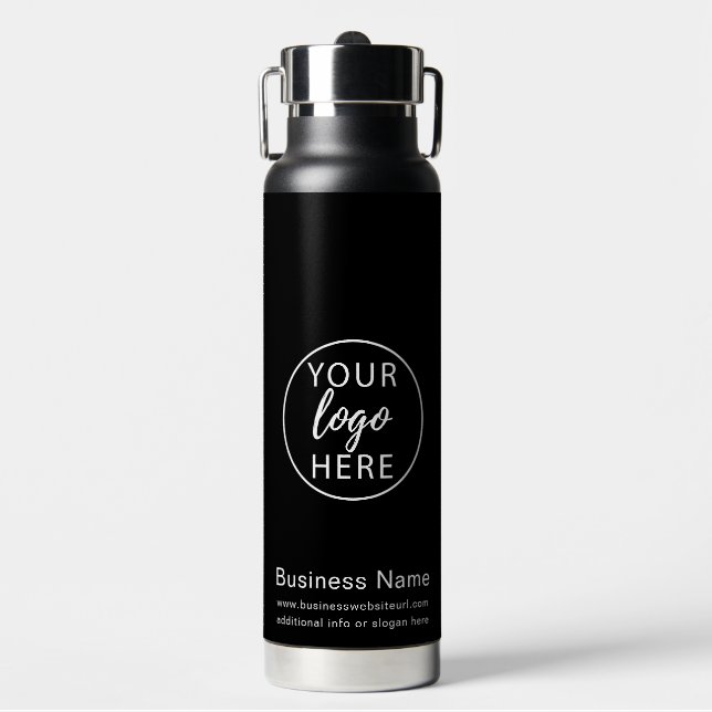 Simple Custom Business Logo  Water Bottle (Front)