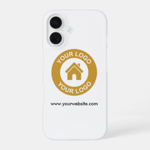 Simple Custom Business Logo Website iPhone 16 Case