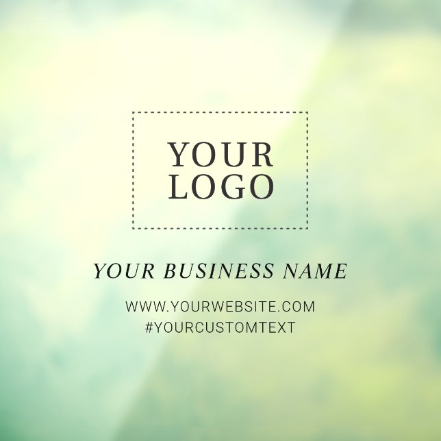 Simple Custom Business Logo Window Cling (Sheet 3)