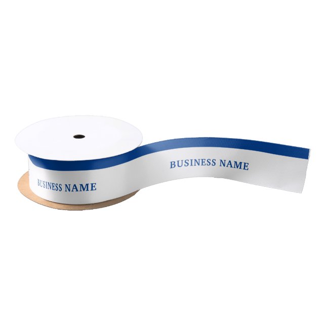 Simple Custom Business Name Branded Satin Ribbon (Spool)