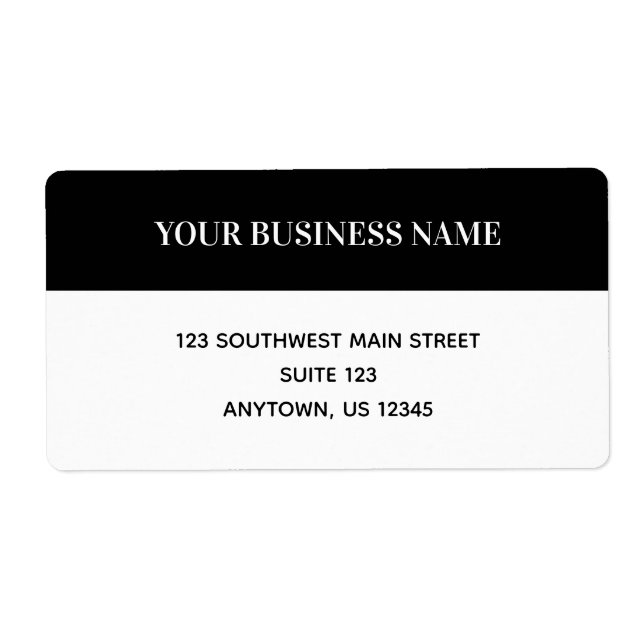 Simple Custom Business Shipping Labels (Front)