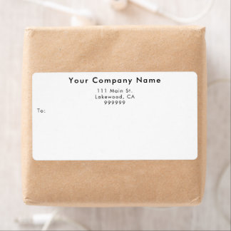 Simple Custom Business Shipping Labels