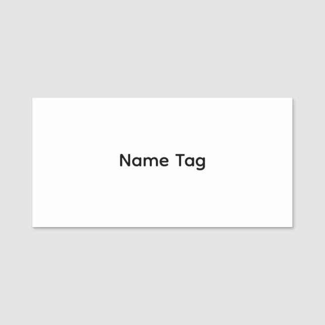 Simple Custom | Classic Name Tag (Front)
