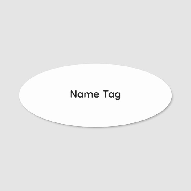 Simple Custom | Classic Name Tag (Front)