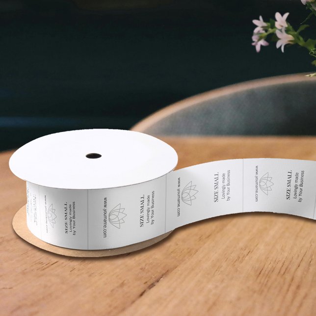 Simple custom clothing garment product labels satin ribbon (Creator Uploaded)