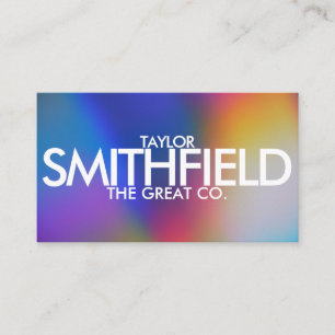 Simple Custom Color Gradient Business Card