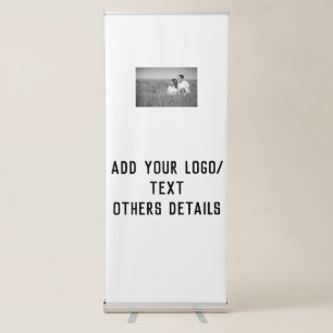 simple custom colourful blue sparkle glitter throw retractable banner