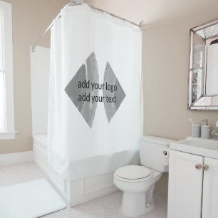 simple custom colourful blue sparkle glitter throw shower curtain