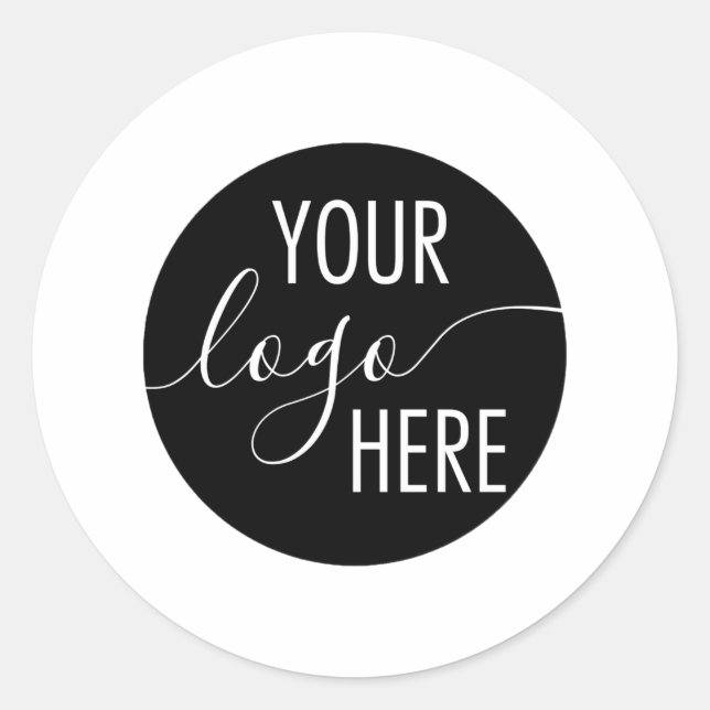 Simple Custom Company Logo Classic Round Sticker (Front)