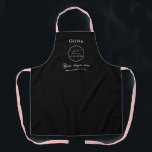 Simple Custom Company Logo personalised black Apro Apron<br><div class="desc">Simple Custom Company Logo personalised black Apron</div>