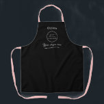 Simple Custom Company Logo personalised black Apro Apron<br><div class="desc">Simple Custom Company Logo personalised black Apron</div>