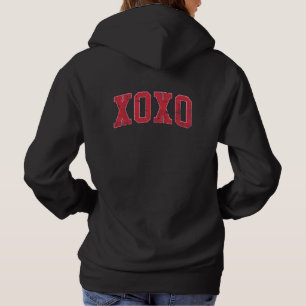 Simple Custom Couple Names Hugs and Kisses XOXO  Hoodie
