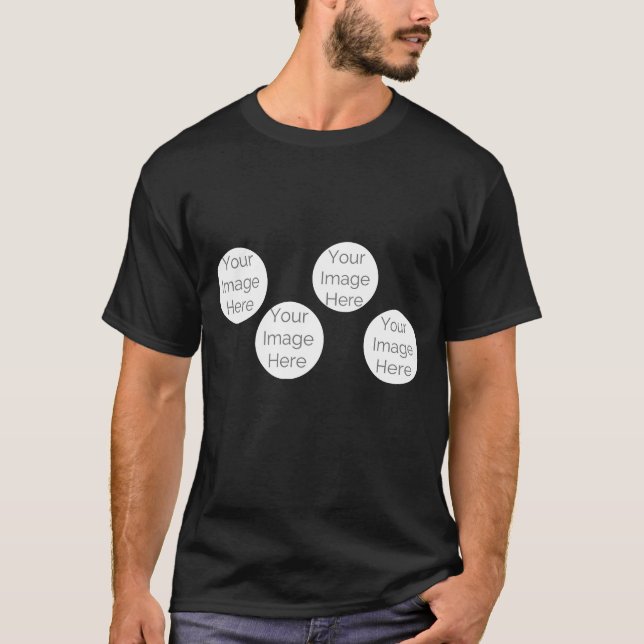 Simple custom create your own photo collage  T-Shirt (Front)