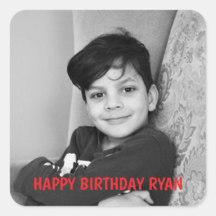Simple Custom create your own photo  Square Sticker