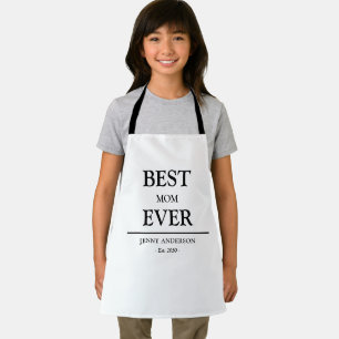 Simple Custom Design Best Mom Ever Mothers Gift Apron