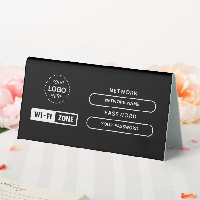 Simple Custom Design Business Logo Free wifi Zone (In SItu (Wedding))
