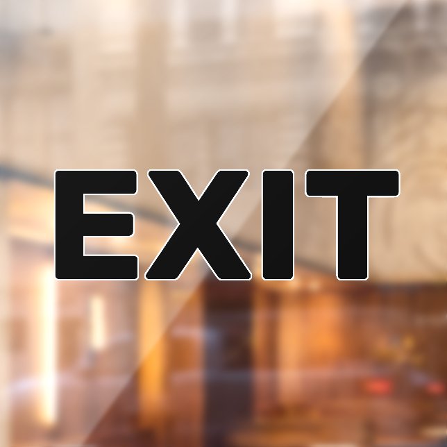 Simple Custom Design Exit Window Cling (Sheet 2)