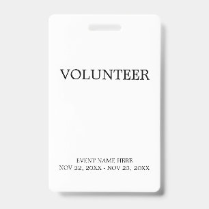 Simple Custom Event All Access VIP Badge ID Badge