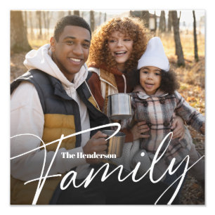 Simple Custom Family Photo Print