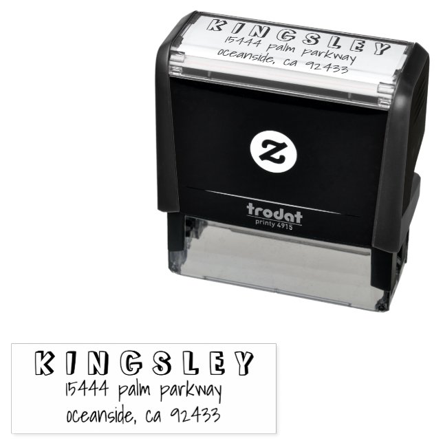 Simple Custom Handwritten Return Address Self-inking Stamp (In Situ)