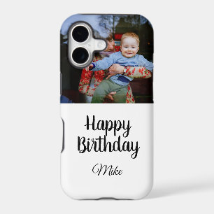 simple custom happy birthday photo invitation
