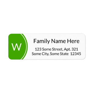 Simple Custom Initial Letter Return Address Label