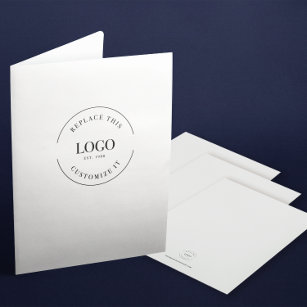 Simple Custom large Business Logo website  Pocket Folder