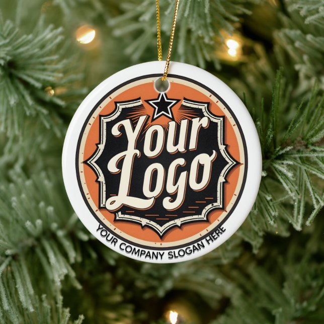Simple Custom Logo and Text Business Ceramic Tree Decoration (Tree)