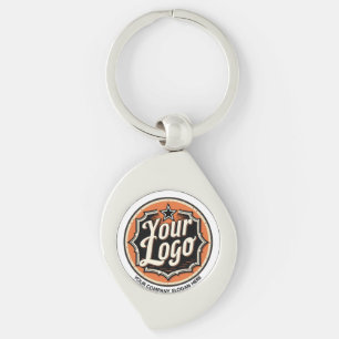 Simple Custom Logo and Text Business Key Ring