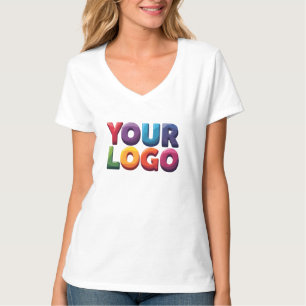 Simple Custom Logo and Text Business T-Shirt