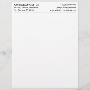 Simple Custom Logo Business Office Letterhead