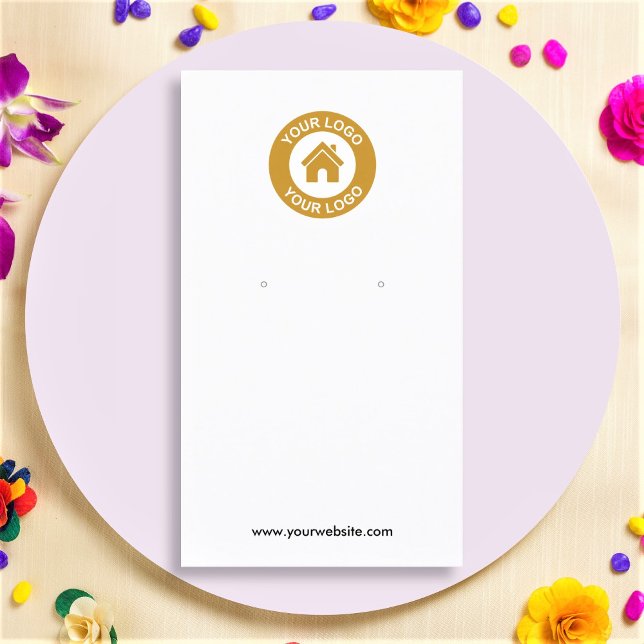 Simple Custom Logo Earring Jewellery Display Card (Creator Uploaded)