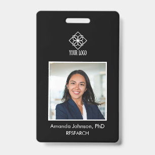 Simple Custom Logo Employee Photo ID Badge