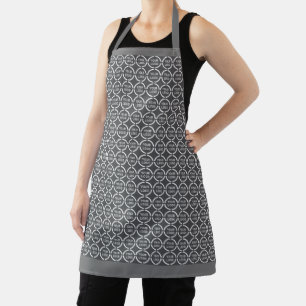Simple Custom Logo Seamless Repeat Pattern Aprons