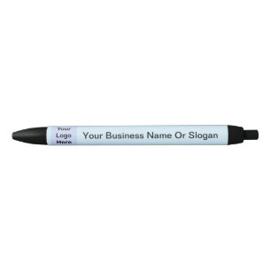 Simple Custom Logo Small Business Light Blue Pen